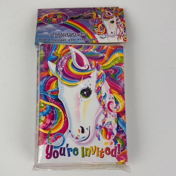4 Packs of Lisa Frank Unicorn Rainbow Invitation Cards & Envelopes Birthday Y2K - Picture 6 of 6